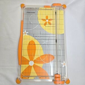 Fiskars Premium Crafter's Trimmer, Blade Style I, 12" Cut Length, Flower Design